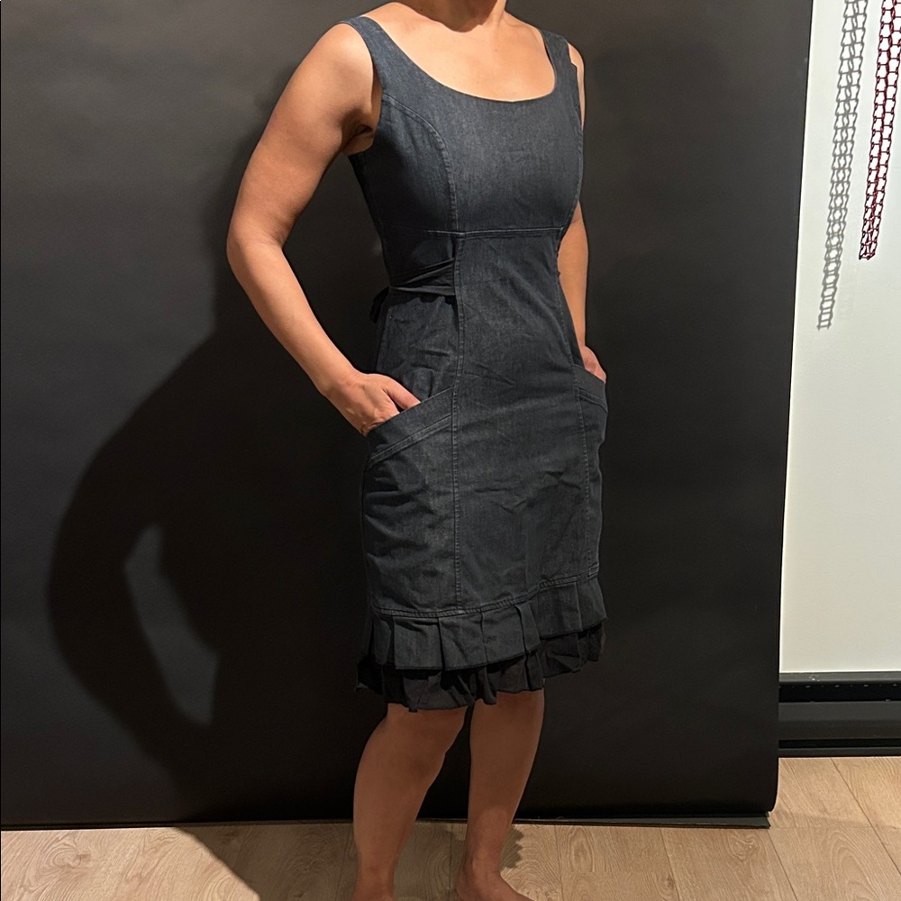 Elegant Black Denim Dress